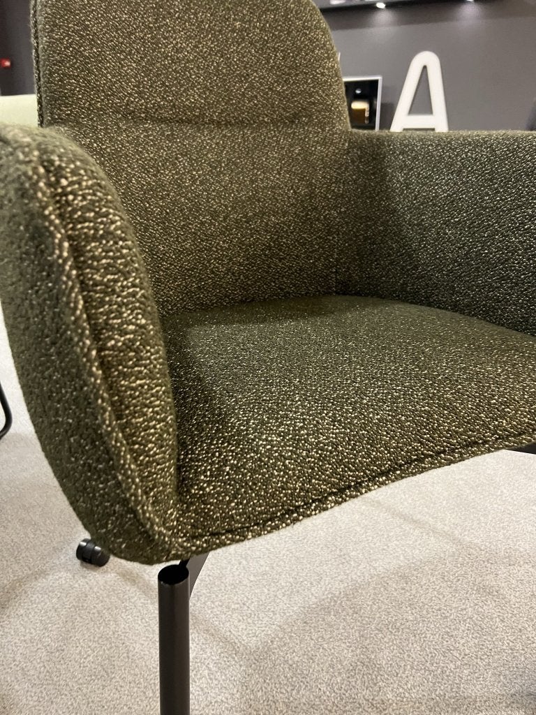 1 Nieuw Leolux Gyon eetkamerstoel groen stof design stoel, Leolux, Overige kleuren, Info@leolux.nl, Nieuw