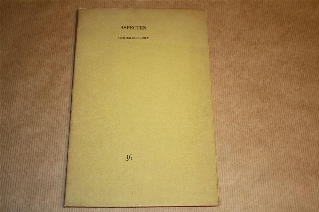 Aspecten - Richter Roegholt - 1947, Ophalen of Verzenden, Gelezen