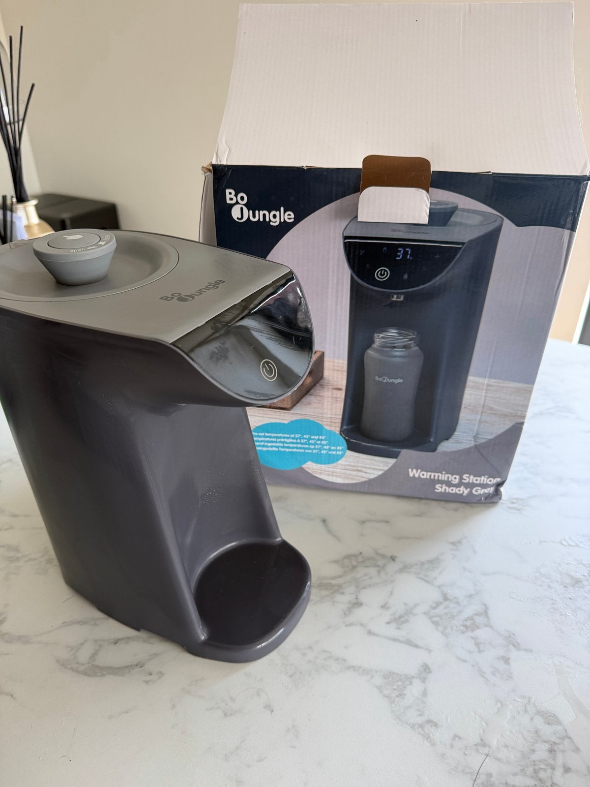 Bo Jungle Warm Water Dispenser - Shady Grey, Ophalen of Verzenden, Zo goed als nieuw, Flessen- of potjesverwarmer