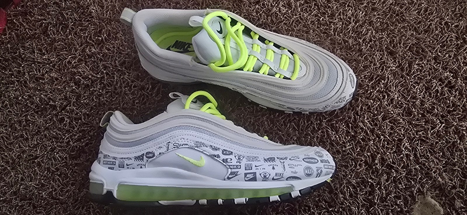 Nike Air Max 97 Sneakers - Wit/Neon Groen, Ophalen of Verzenden