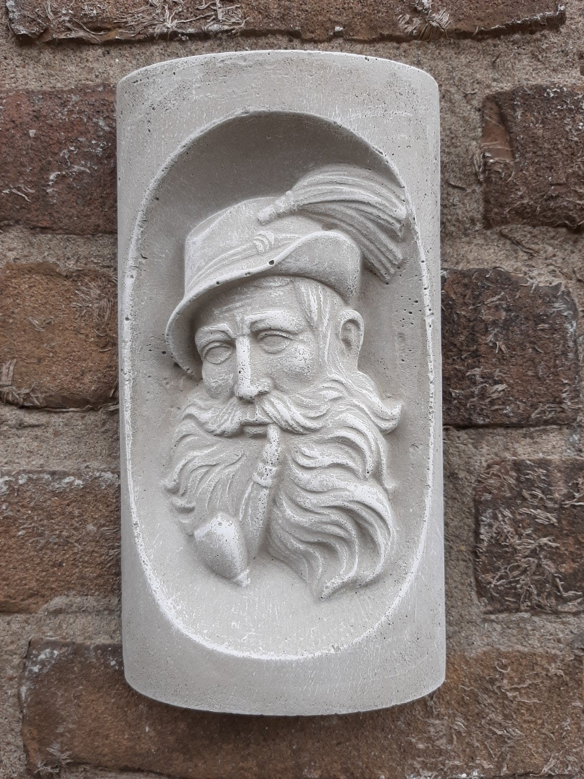 Man Jager wanddecoratie betonnen beeld tuinbeeld beton, Ophalen of Verzenden