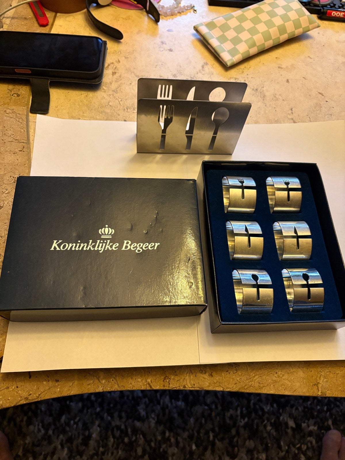 Koninklijke Begeer Servetringen Set, Antiek en Kunst, Ophalen of Verzenden