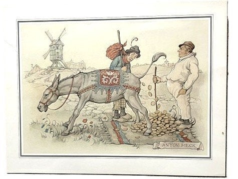 ANTON  PIECK    EZELTJE  STREKJE, Ophalen of Verzenden