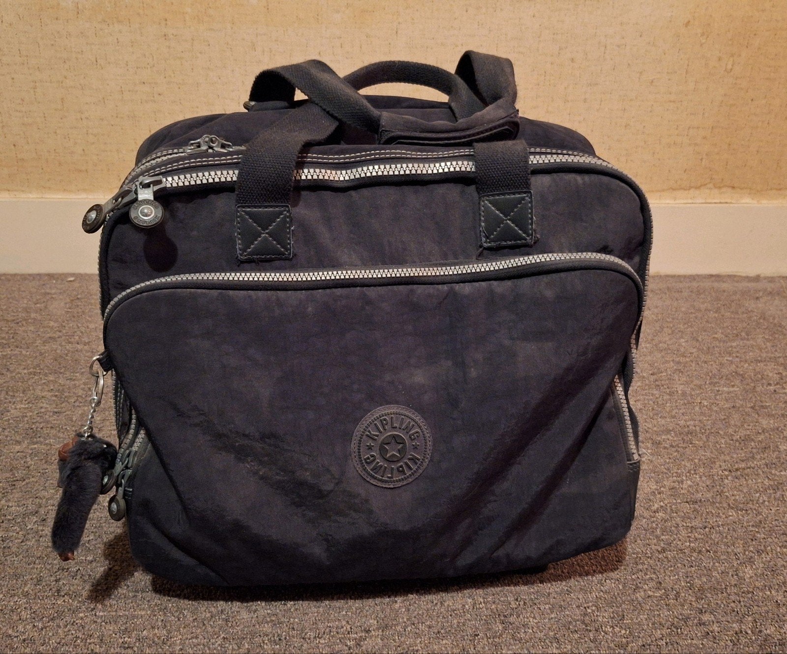 Kipling trolley/laptoptas met wieltjes en handel, Ophalen, Gebruikt, Trolleytas, 17 inch of meer