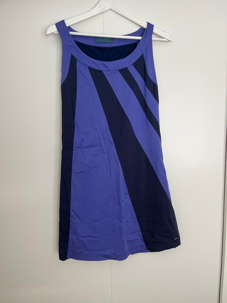 Skunkfunk jurk paars/blauw gestreept, Kleding | Dames, Jurken, Paars, Ophalen of Verzenden, Maat 36 (S), Gedragen