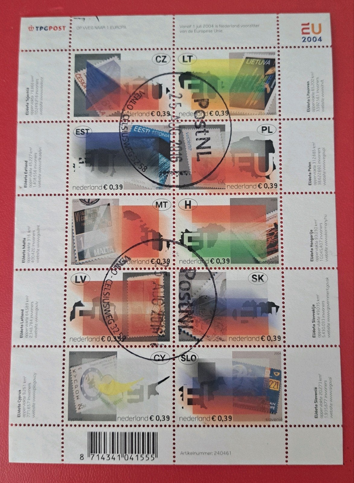 Gaaf velletje EU 2004, Ophalen of Verzenden