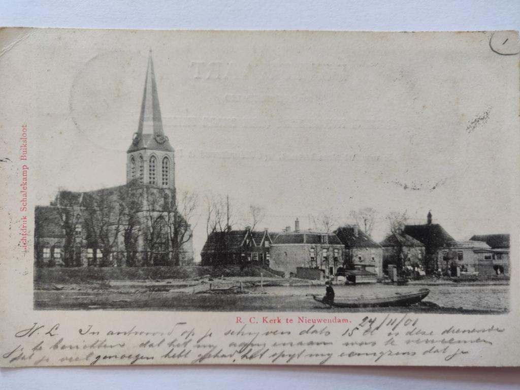 X2338 Nieuwendam 1901, Verzamelen, Ophalen of Verzenden, Voor 1920, Noord-Holland
