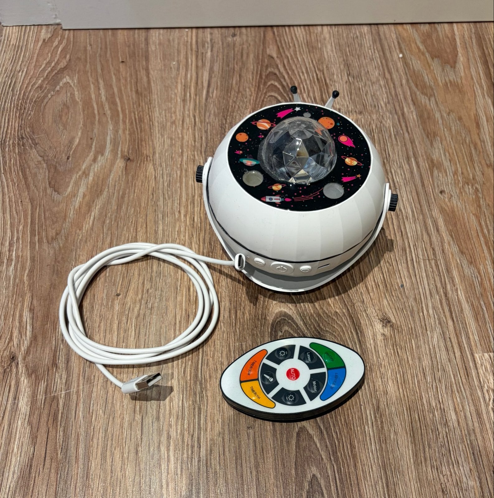 Sterrenprojector met afstandsbediening, Wit, Overige merken, Met afstandsbediening, Kunststof