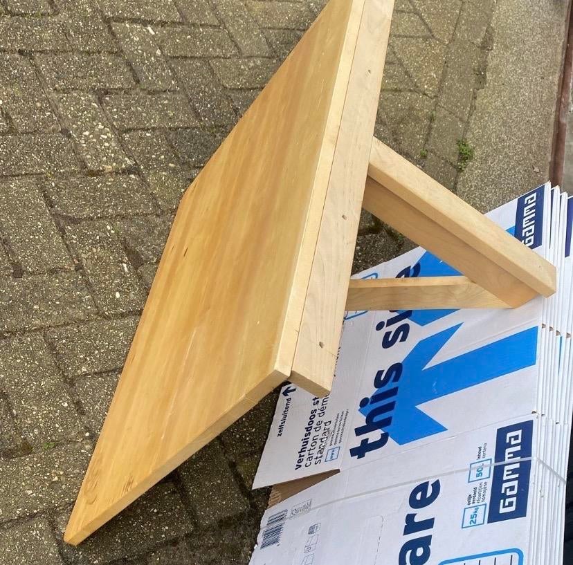 Houten klaptafel, Huis en Inrichting, Tafels | Eettafels, Rechthoekig, Overige houtsoorten, Nieuw, Tot twee personen