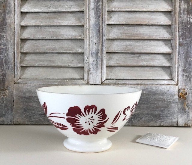 Digoin Sarreguemines grote bowl kom café au lait vanaf 1974, Ophalen of Verzenden