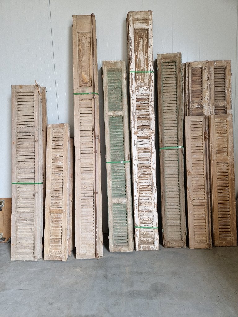 Authentieke Oude Louver Luiken – Sfeervolle Decoratie, Ophalen, Gebruikt, Minder dan 80 cm, 215 cm of meer