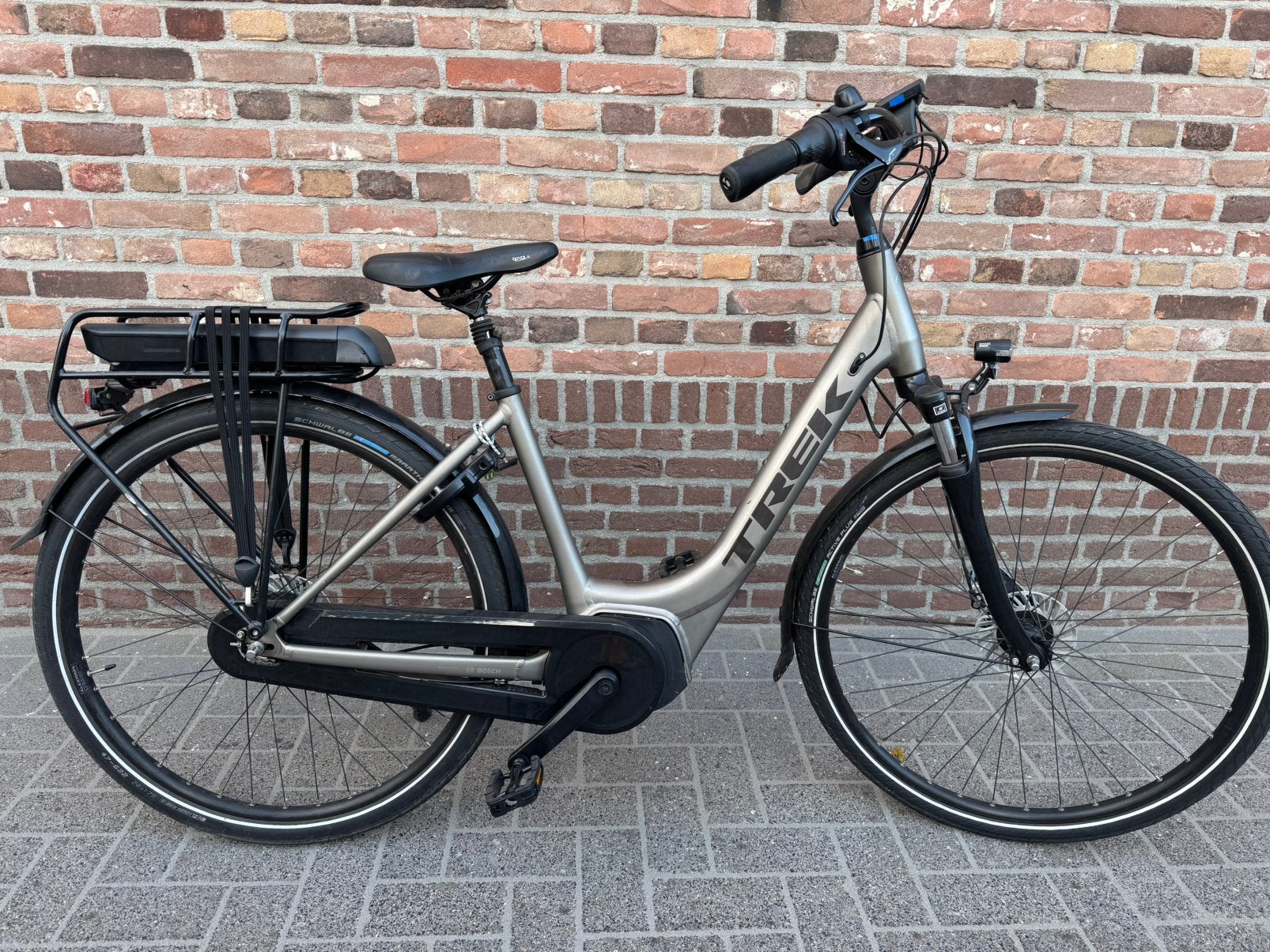 Trek District +3 lowstep - 7 versnellingen, Fietsen en Brommers, Fietsen | Dames | Damesfietsen, Gebruikt, Versnellingen, 56 cm of meer