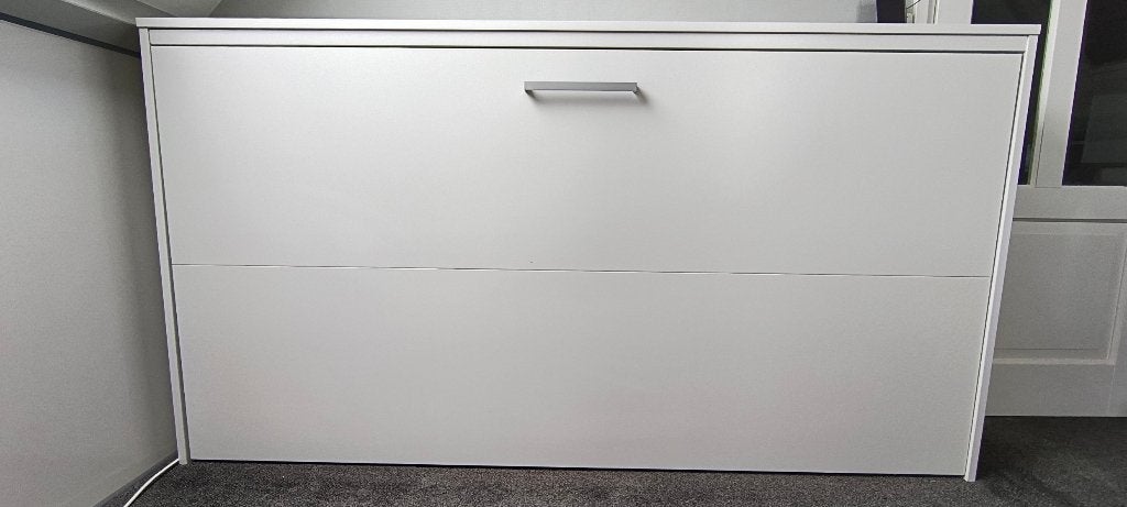 opklapbed Albero, Ophalen, 90 cm, Eenpersoons, Wit