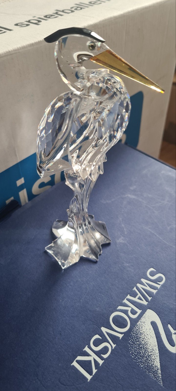 Swarovski zilveren reiger, Verzamelen, Ophalen of Verzenden, Zo goed als nieuw, Figuurtje