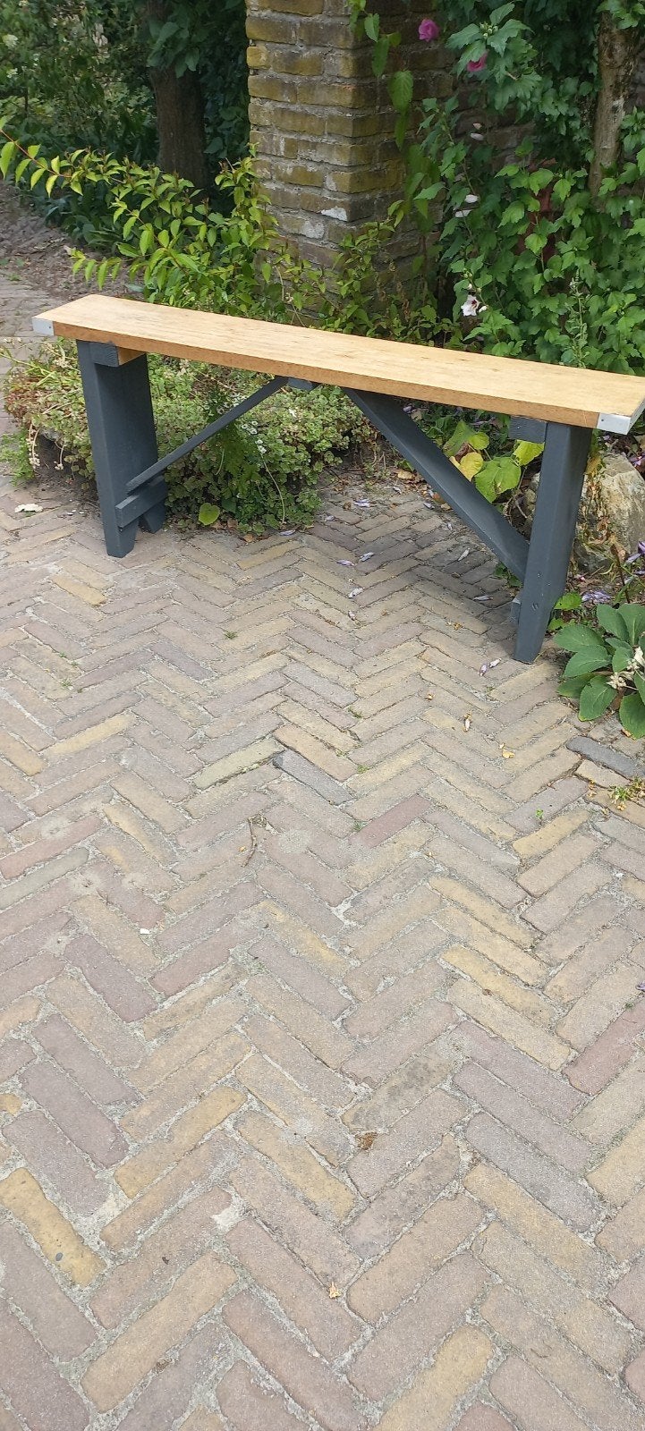 Nieuw houten tuinbankje - 130 cm lang, Tuin en Terras, Ophalen of Verzenden, Nieuw, Hout