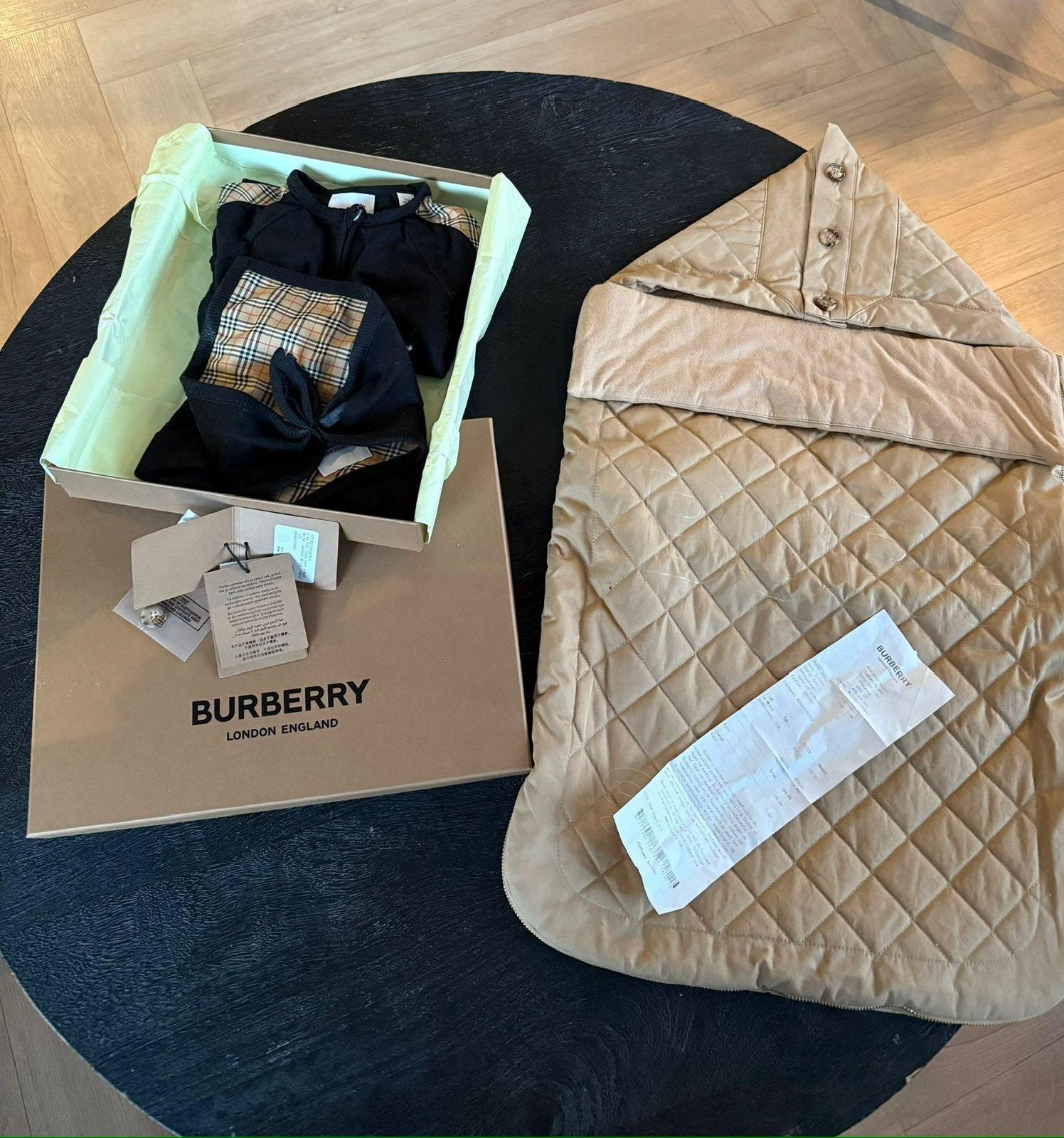 Nieuw Burberry kruippakje met bijpassende voetenzak, Ophalen of Verzenden, Nieuw, Jongetje of Meisje