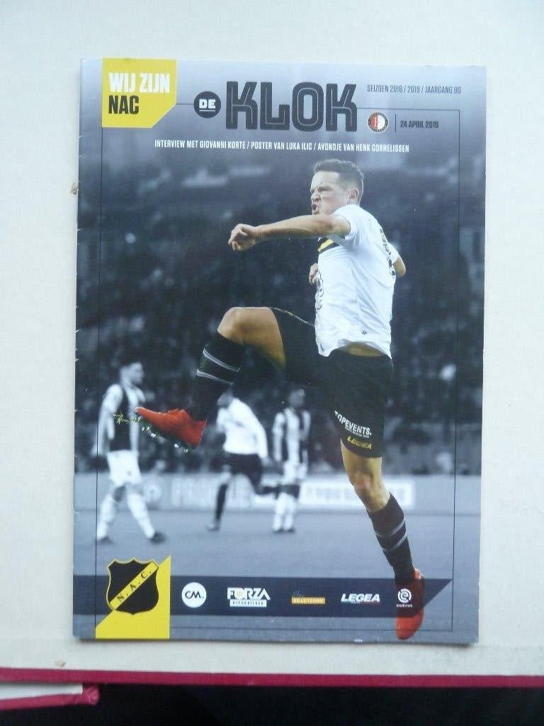 Programma.  NAC - Feyenoord    24 April  2019, Verzamelen, Sportartikelen en Voetbal, Ophalen of Verzenden, Zo goed als nieuw