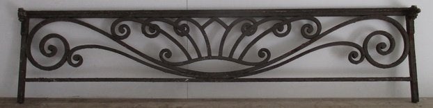 antiek gietijzeren ornament vr raam, balkon bloemenkorf, Ophalen