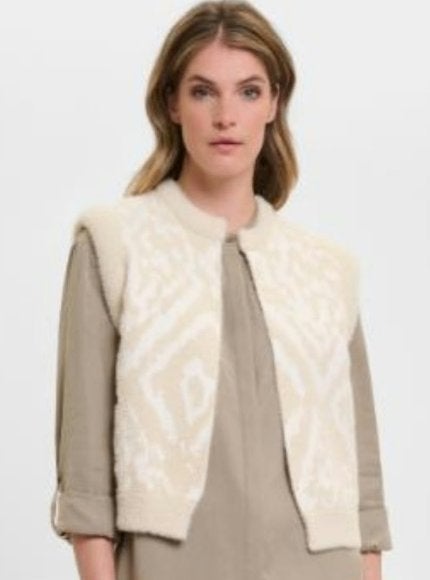 Rino & Pelle Elona gilet maat L | vest | bodywarmer zgan, Kleding | Dames, Beige, Maat 42/44 (L), Ophalen of Verzenden, Zo goed als nieuw