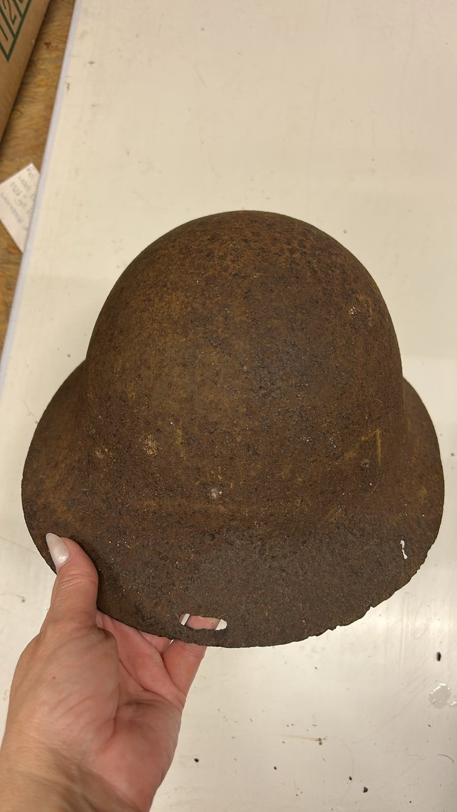 Nederlandse M16 helm WW1 schuurvondst bodemvondst, Verzamelen, Ophalen of Verzenden
