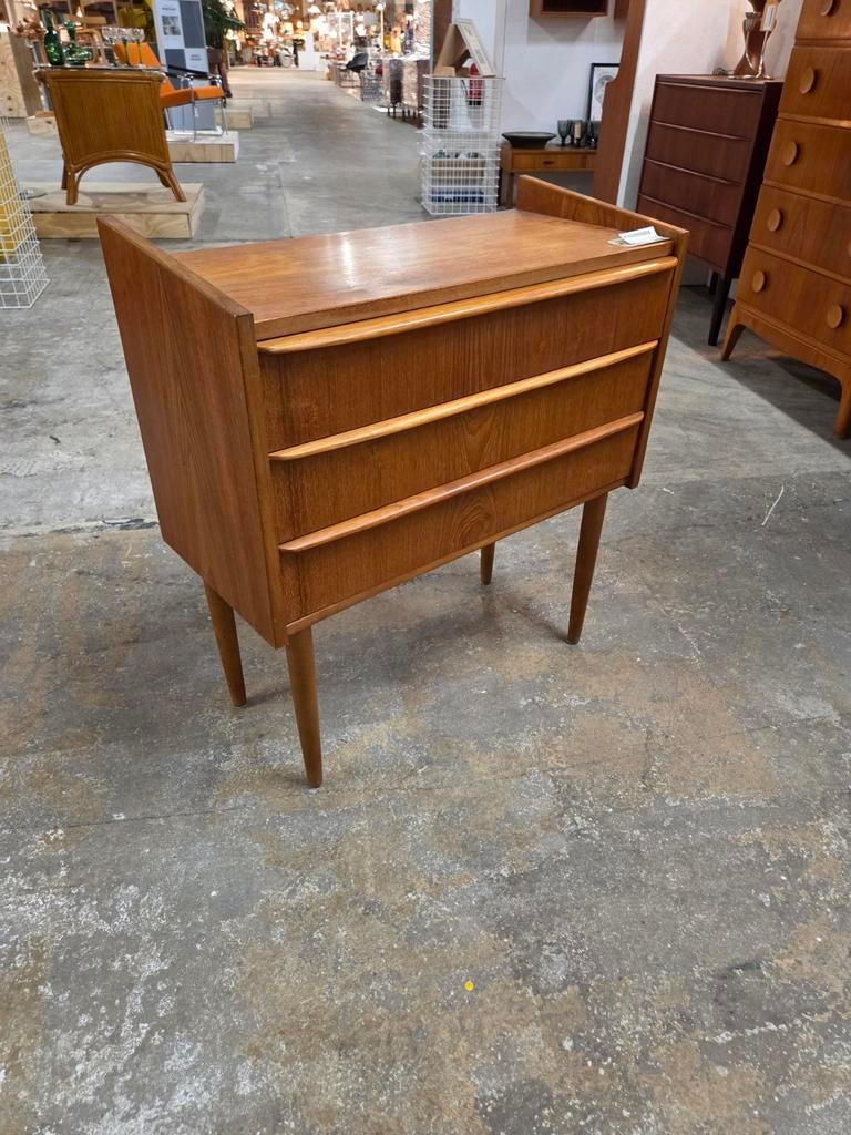 Vintage Mid-Century ladenkast uit Denemarken, Ophalen, Gebruikt, Teakhout, Mid-Century