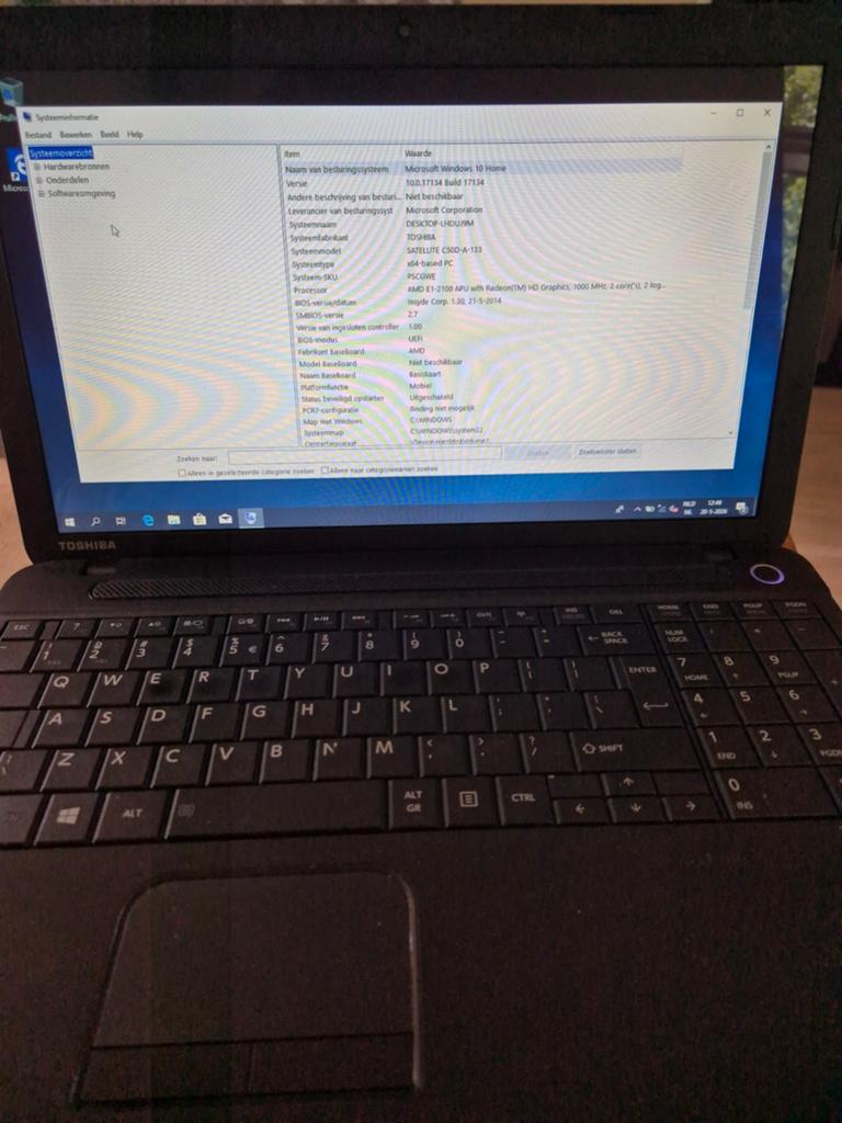 Toshiba Laptop AMD E1-2100, Computers en Software, Windows Laptops, Gebruikt, Qwerty, Minder dan 2 Ghz, AMD
