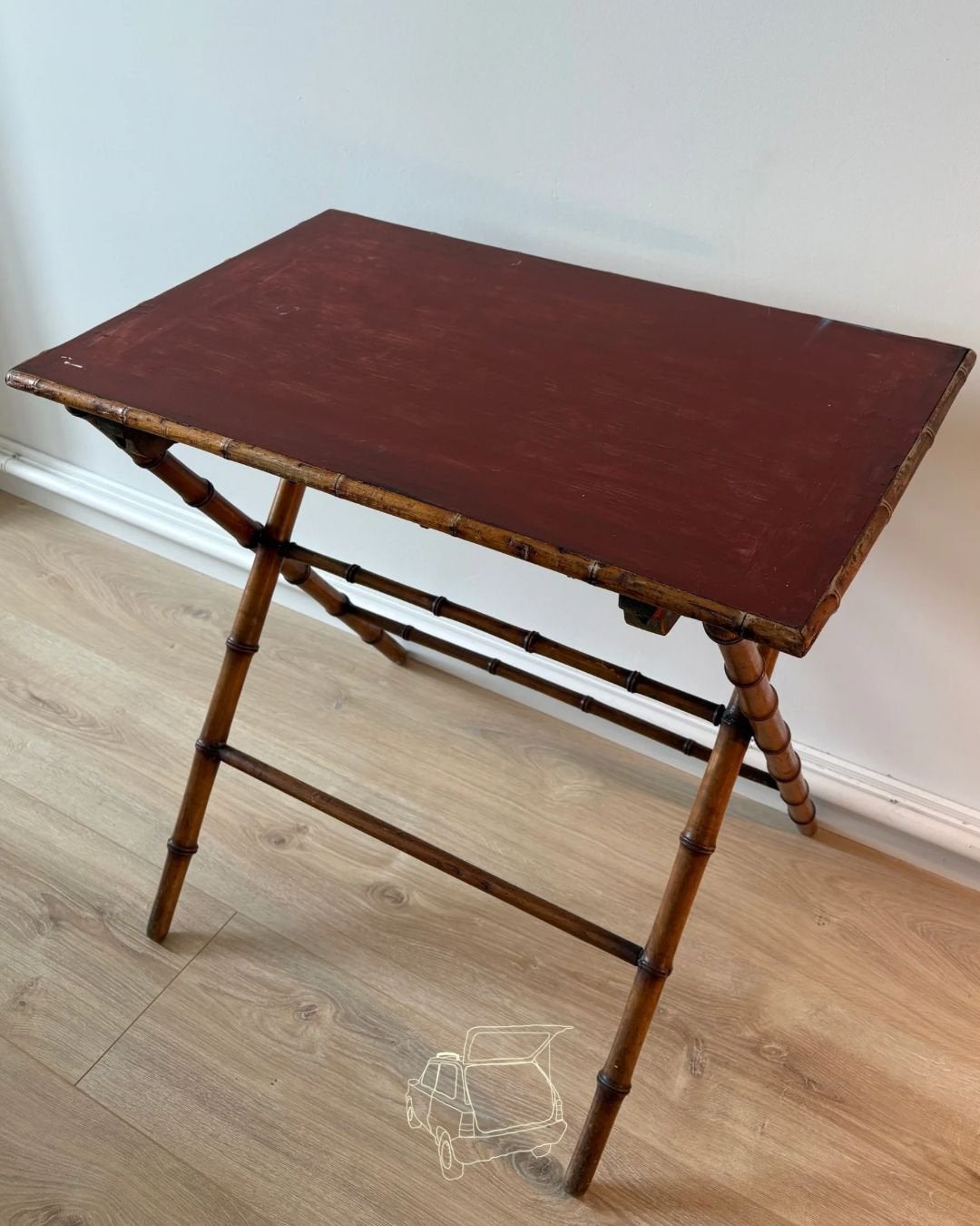 Franse | Opvouwbare bijzettafel | Faux bamboo |, Ophalen