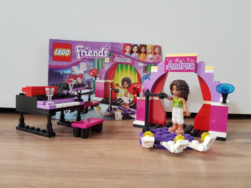 LEGO Friends Andreas Theatershow - 3932 Compl + boekje!, Lego, Ophalen of Verzenden, Zo goed als nieuw, Complete set