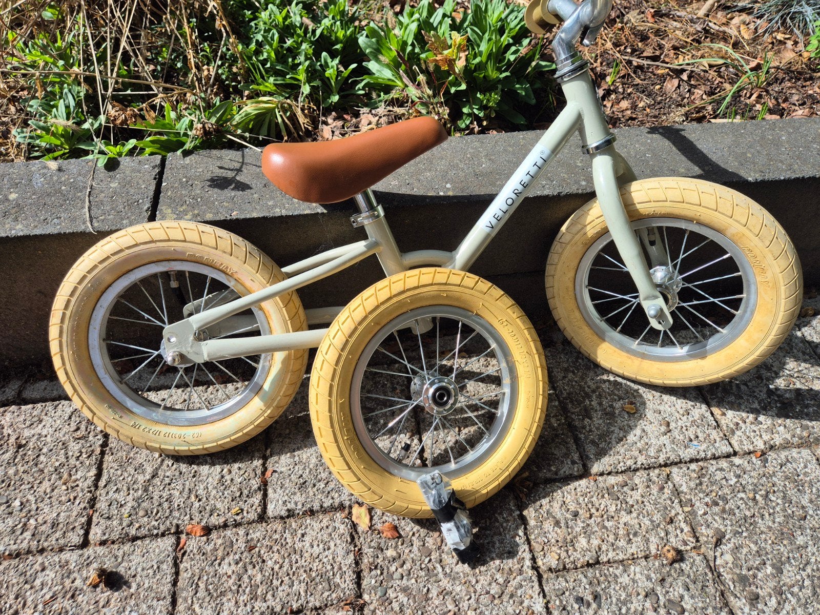 Veloretti 2-in-1 Loopfiets/Driewieler–PebbleGrey Desert Moss, Ophalen, Zo goed als nieuw, Loopfiets