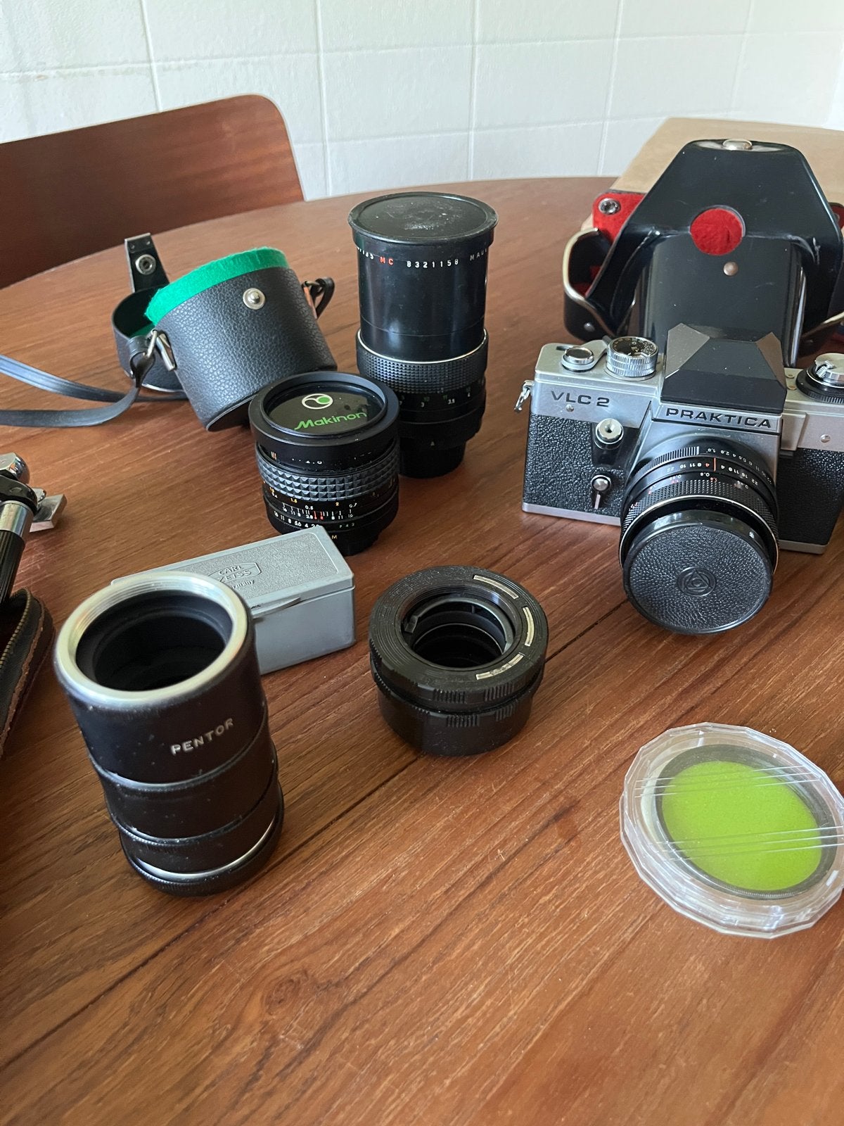 vintage Praktica VLC2 spiegelreflexcamera, met accessoires, Gebruikt, Minder dan 50 mm, Overige typen, Ophalen