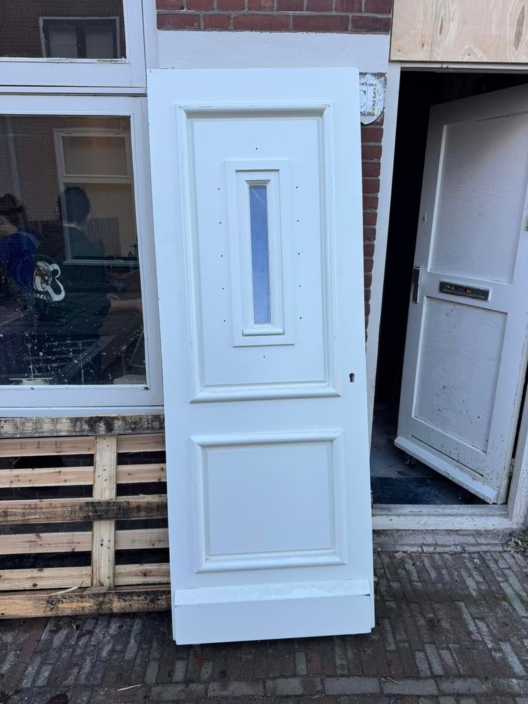 Weekamp voordeur 211x77.5, Ophalen, 200 tot 215 cm, Glas, Buitendeur