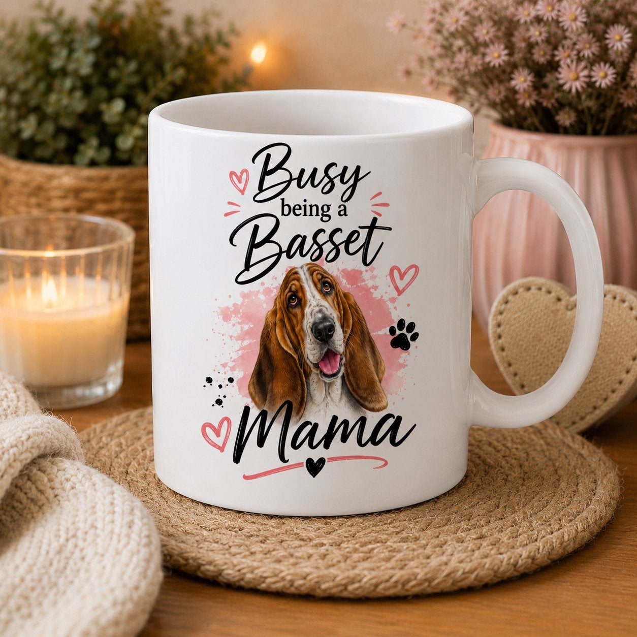 Busy being a Basset Mama - Mok, Dieren en Toebehoren, Verzenden, Nieuw