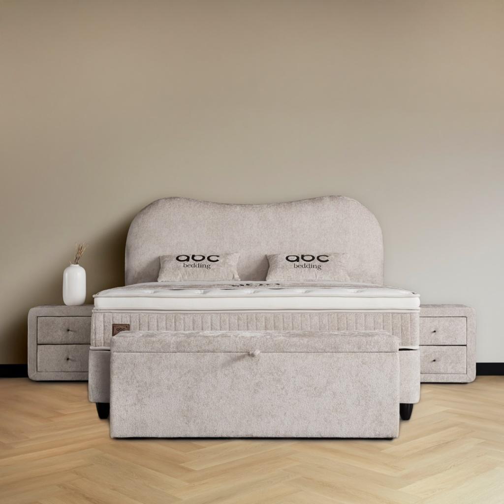 Opbergbed Sofia, Japandi, Beige, Ophalen of Verzenden, Overige maten