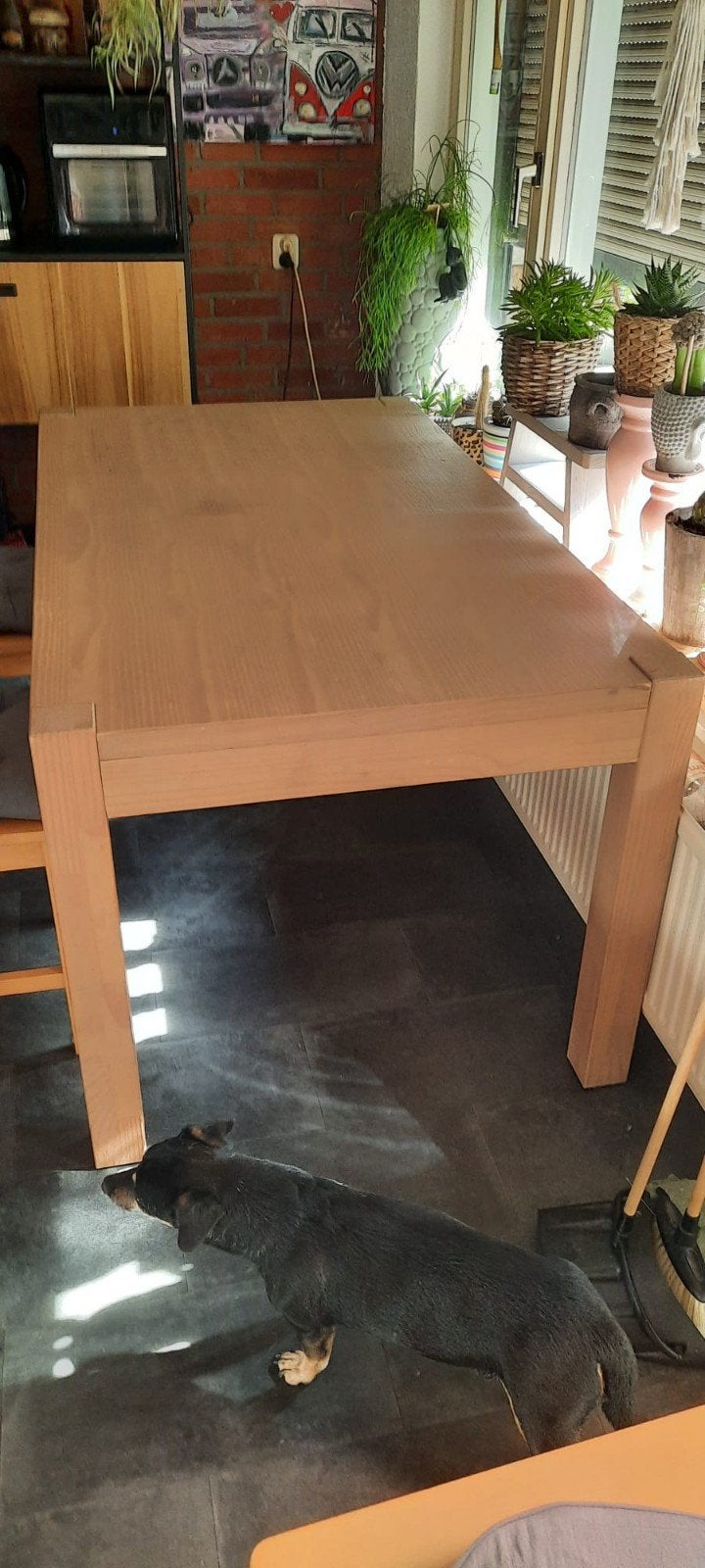 gratis tafel in schinveld, Huis en Inrichting, Tafels | Eettafels, Gebruikt, 150 tot 200 cm, Rechthoekig, 50 tot 100 cm