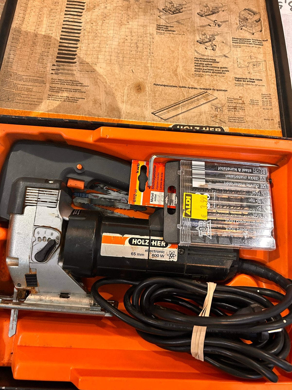 Holz-Her Prof. Decoupeerzaag 600W met accessoires, Gebruikt, Decoupeerzaag, 600 tot 1200 watt, Ophalen of Verzenden