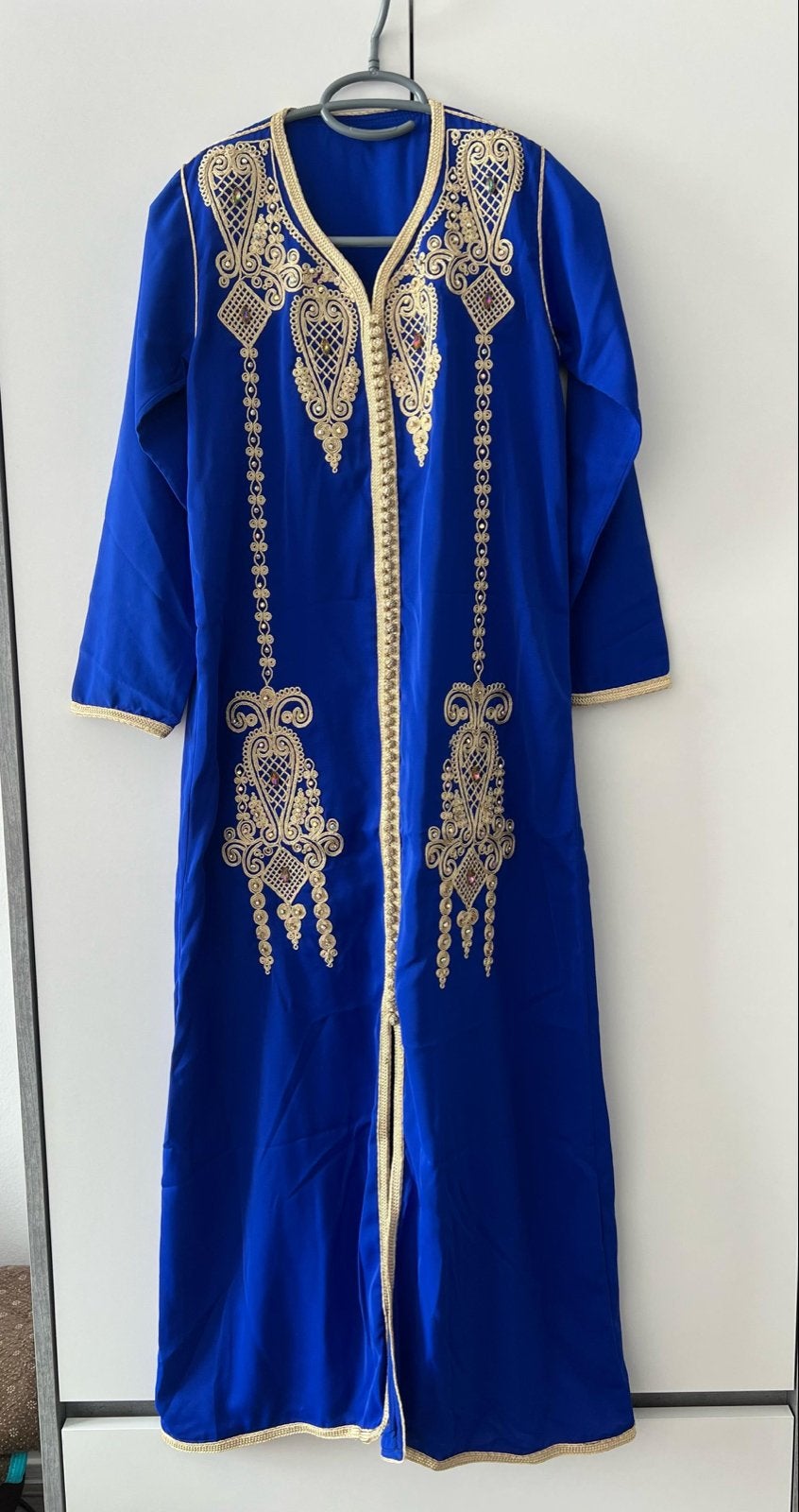 Blauwe Kaftan 10-12 jaar, Ophalen, Blauw, Zo goed als nieuw, Maat 34 (XS) of kleiner