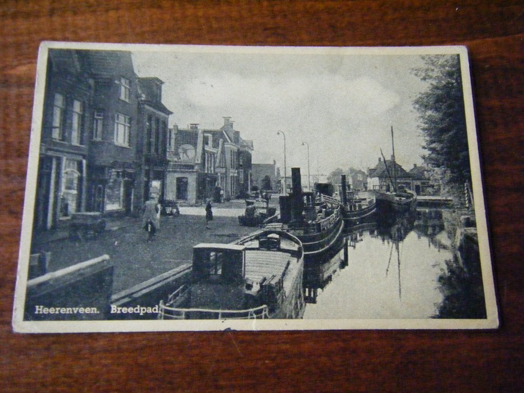 F40 - Heerenveen - Breedpad - Schepen - 1945 - Oud, Ophalen of Verzenden, 1940 tot 1960, Friesland
