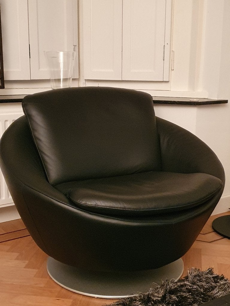 Lederen draai fauteuils, Ophalen, Nieuw, 75 tot 100 cm, Leer