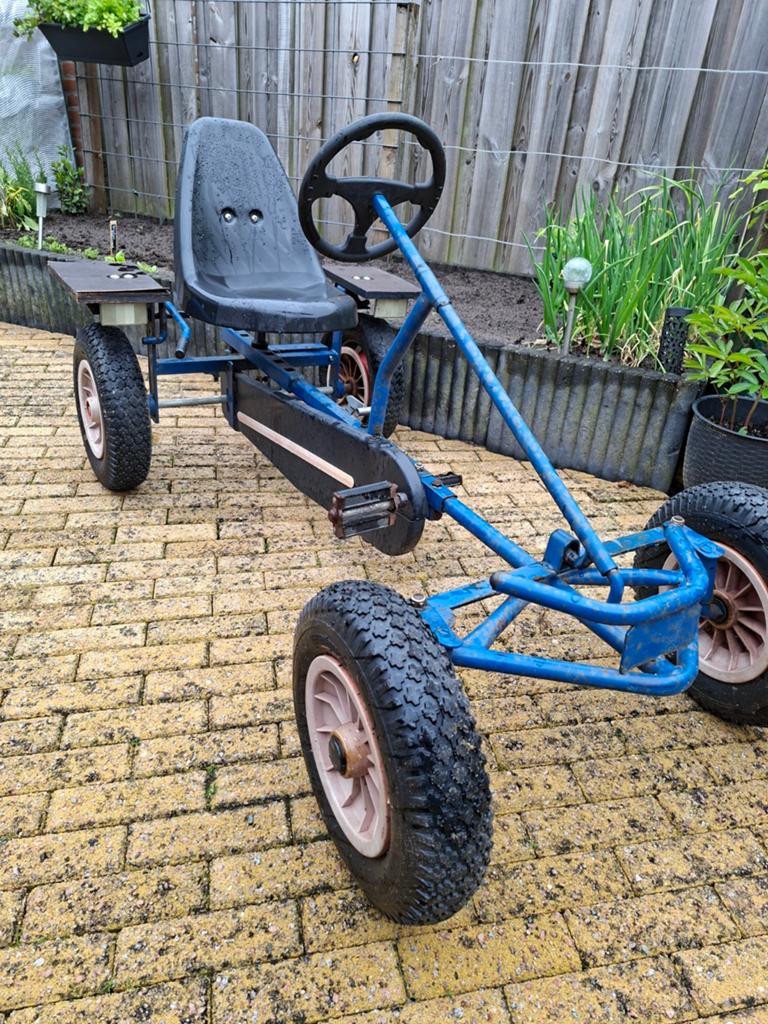 Nette trapskelter met kar, Kinderen en Baby's, Speelgoed | Buiten | Skelters, Ophalen, Gebruikt, Berg, Met kar of aanhanger