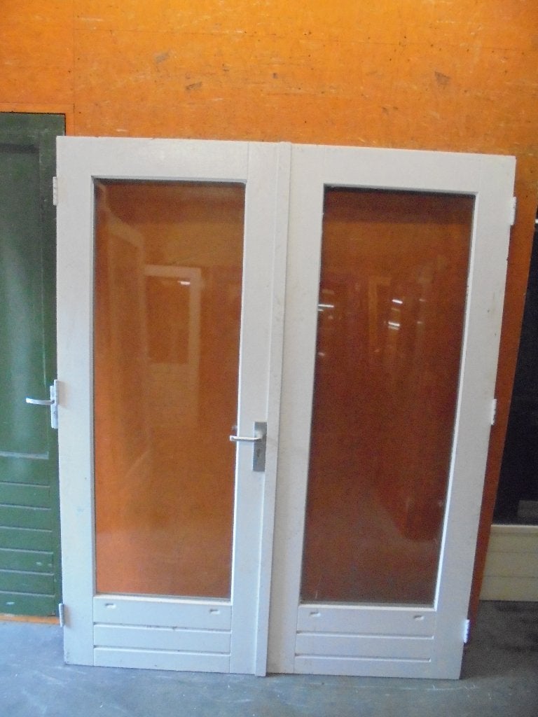 Openslaande tuindeuren dubbelglas, 164 x 208 (nr. NB140A), Ophalen, 120 cm of meer, 200 tot 215 cm, Glas