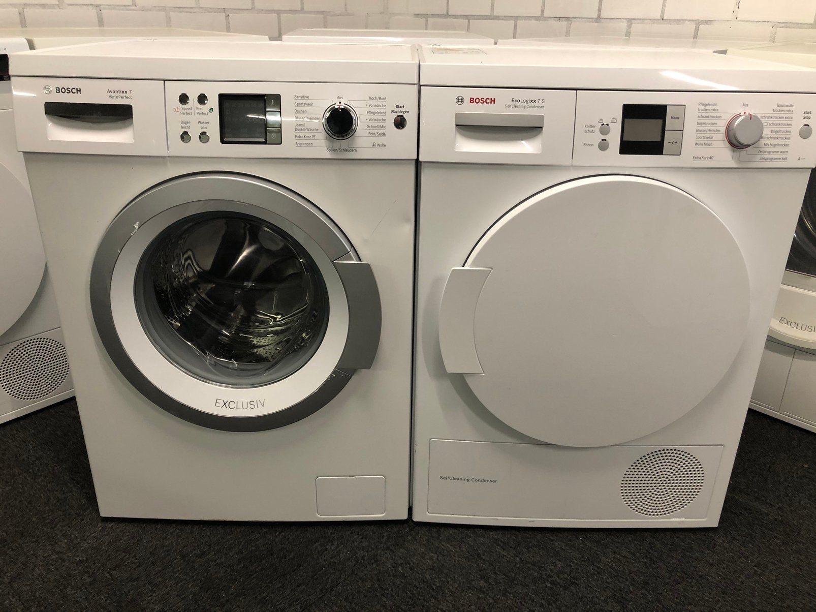€475 SET Bosch Wasmachine + Warmtepomp droger GARANTIE, Witgoed en Apparatuur, Wasmachines, Ophalen, 6 tot 8 kg, Minder dan 85 cm