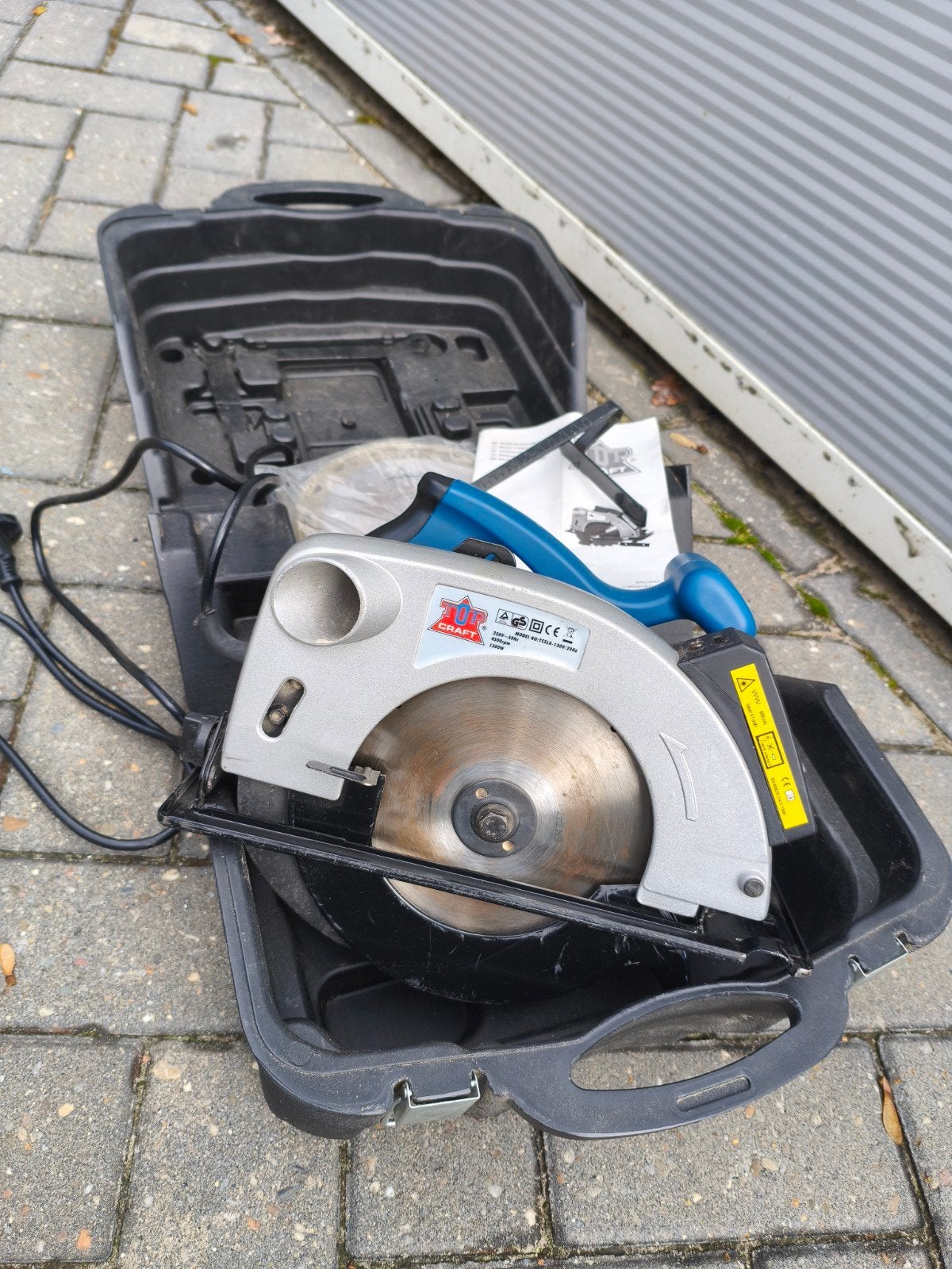 Cirkelzaag Topcraft weinig gebruikt, Ophalen, 1200 watt of meer, Cirkelzaag, 30 tot 70 mm