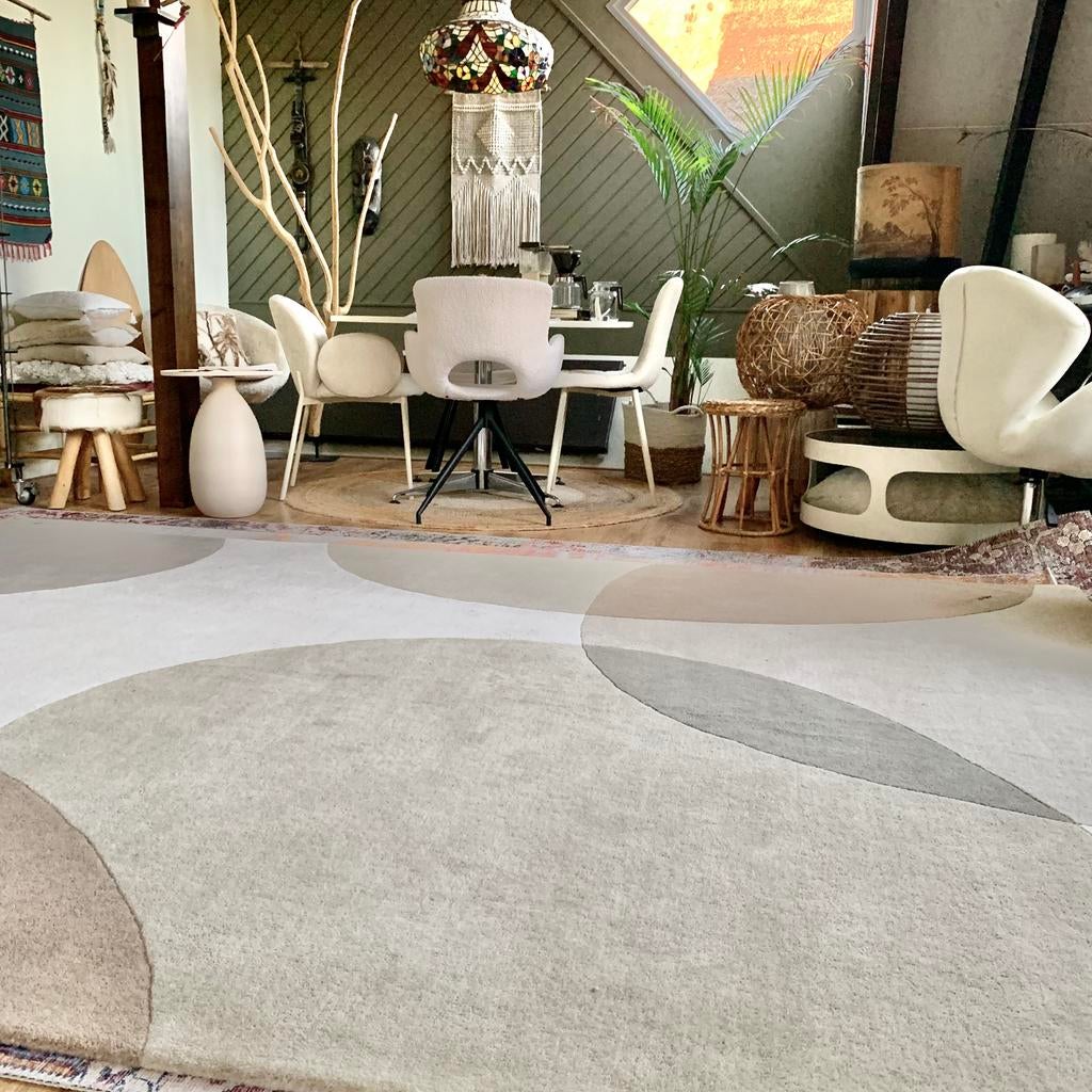 Clarice creme beige - wollen xl vloerkleed - fotoshoot, Ophalen, Beige, 200 cm of meer, Zo goed als nieuw