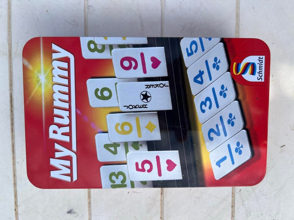 My Rummy Mini - Compact Rummikub Spel, Drie of vier spelers, Ophalen of Verzenden, Gebruikt