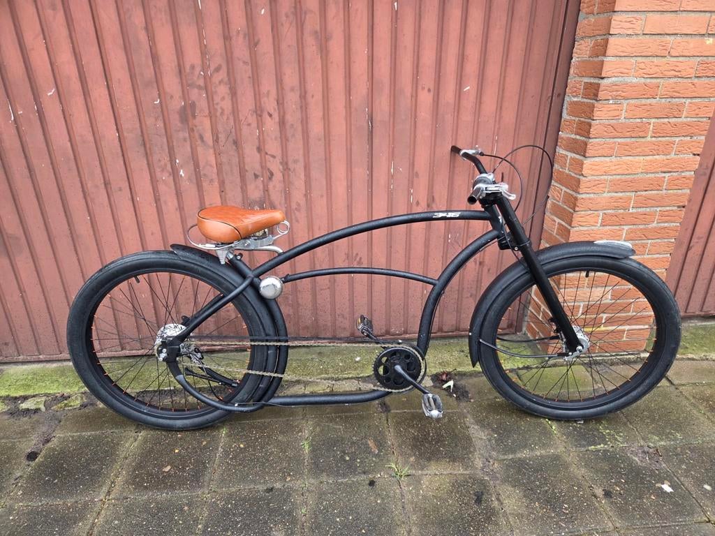 Basman project 346 .Stoere zwarte cruiser fiets, Gebruikt, Staal, Cruiser, Ophalen of Verzenden