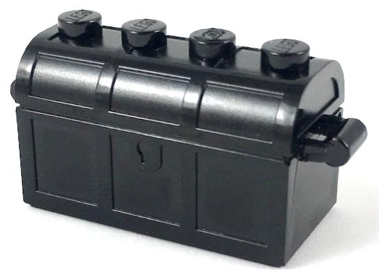 Lego Black Container, Treasure Chest with Slots in Back and, Kinderen en Baby's, Speelgoed | Duplo en Lego, Gebruikt, Overige thema's