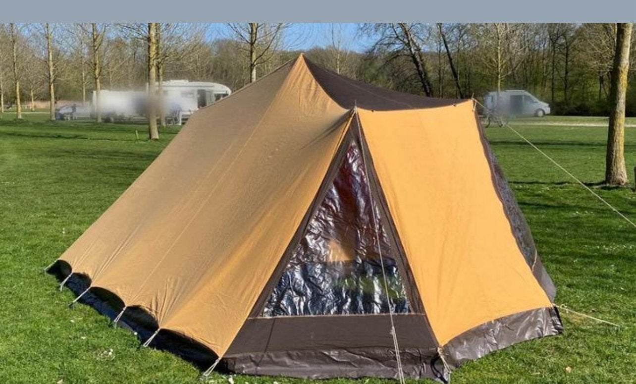 Vintage katoenen tent €65, Caravans en Kamperen, Ophalen, Zo goed als nieuw