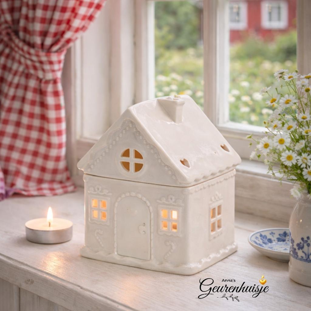 Nieuwe landelijke geurbrander waxbrander Zweeds huisje, Ophalen of Verzenden, Nieuw, Overige materialen, Minder dan 25 cm