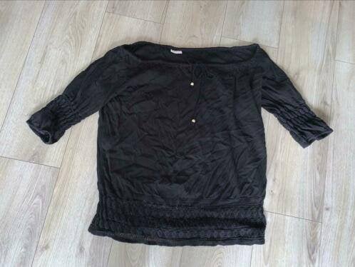 Yessica 56 58 shirt tuniek top zwart zwarte grote maten, Kleding | Dames, Verzenden, Zo goed als nieuw, Zwart, Blouse of Tuniek