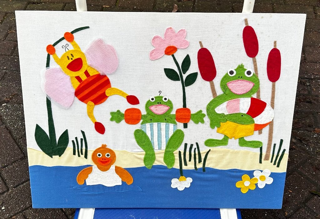 Kinderwanddecoratie met stof, Ophalen, Handgemaakt, Zo goed als nieuw, Wanddecoratie
